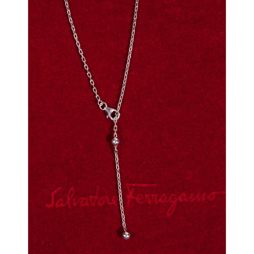 

Salvatore Ferragamo Silver Vara Pendant Necklace