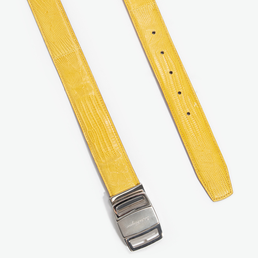 

Salvatore Ferragamo Yellow Leather Belt