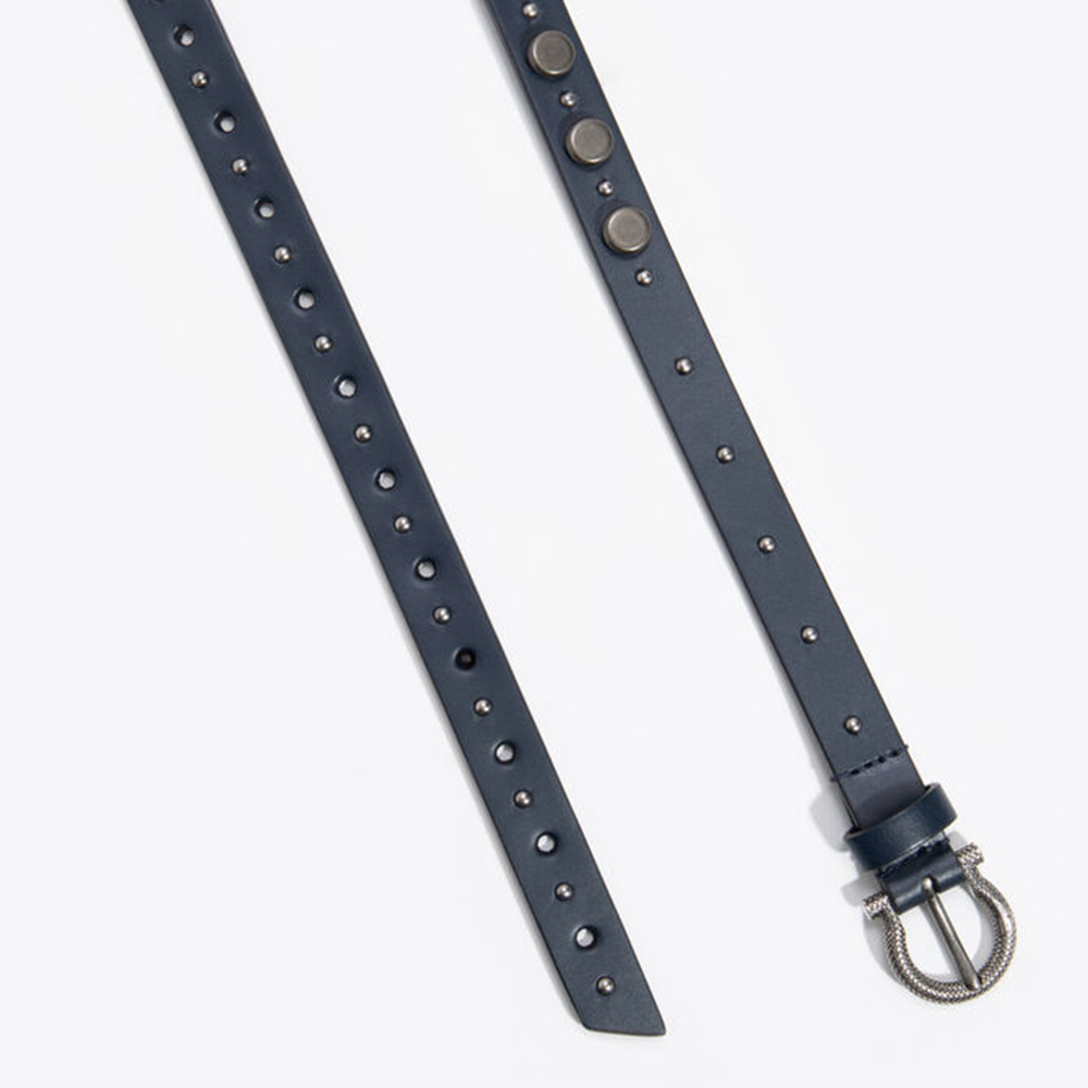 

Salvatore Ferragamo Blue Studded Belt