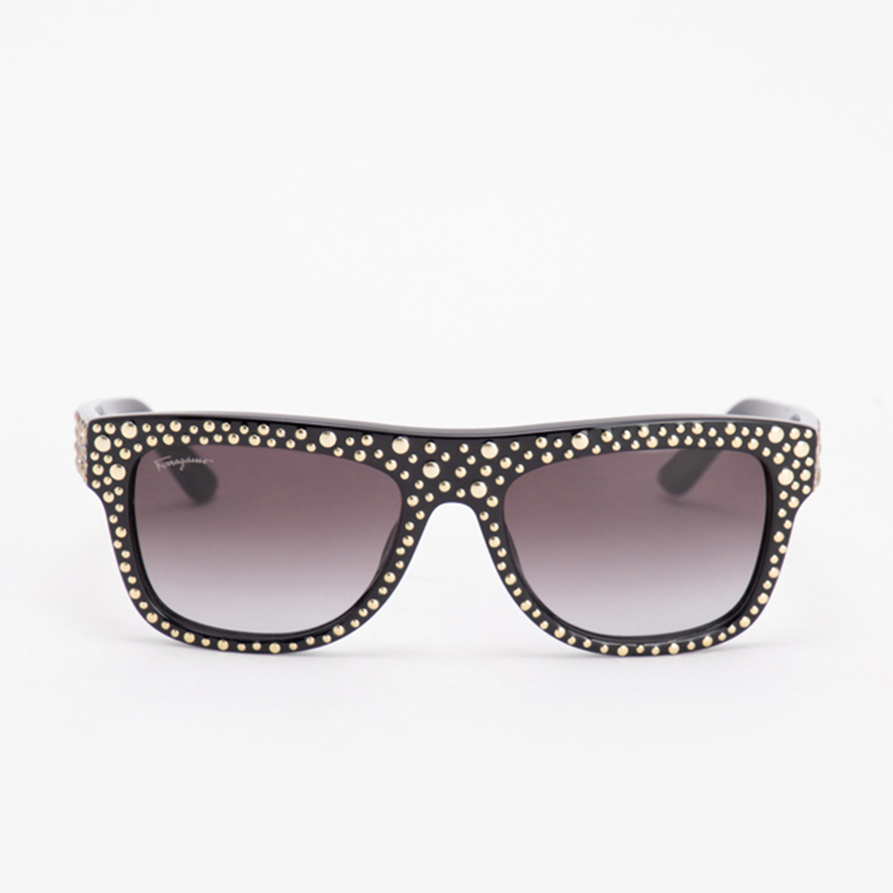 

Salvatore Ferragamo Black Studs Boutique Wayfarer Sunglasses