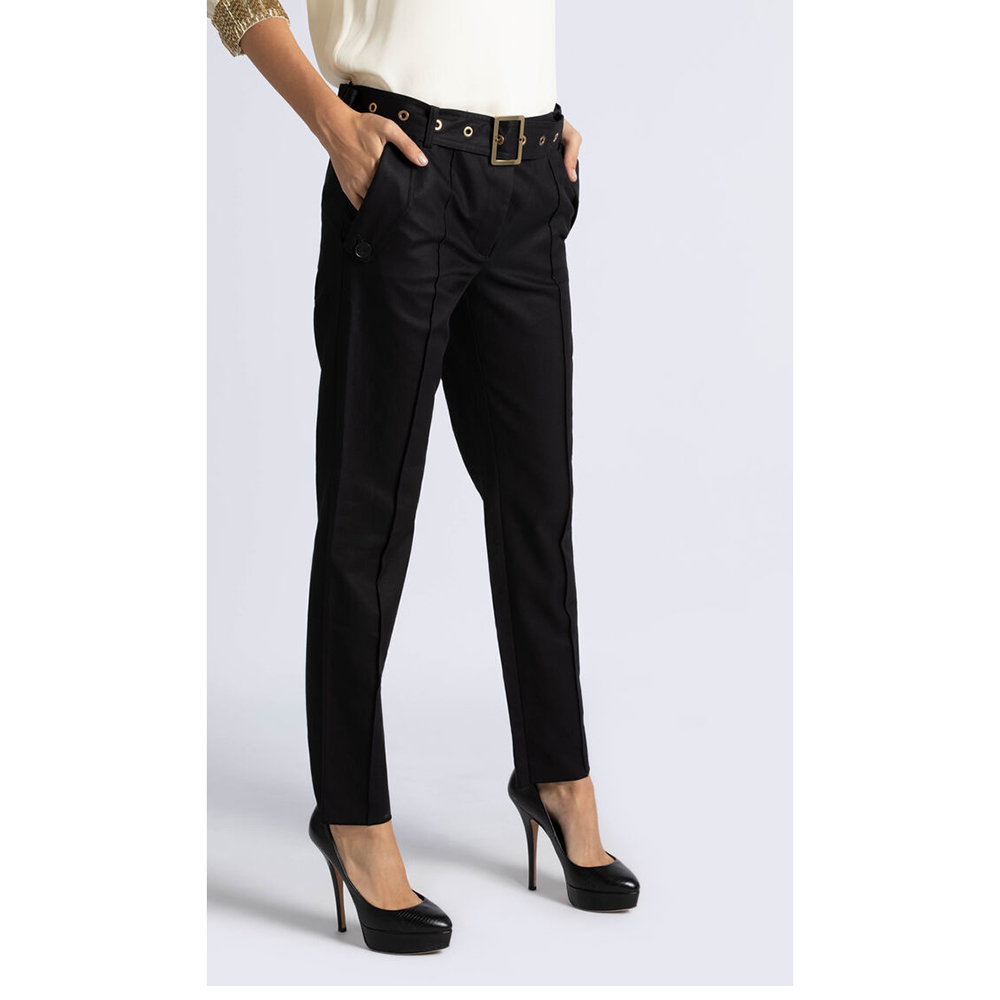 

Salvatore Ferragamo Black Belted Pants  (IT 40