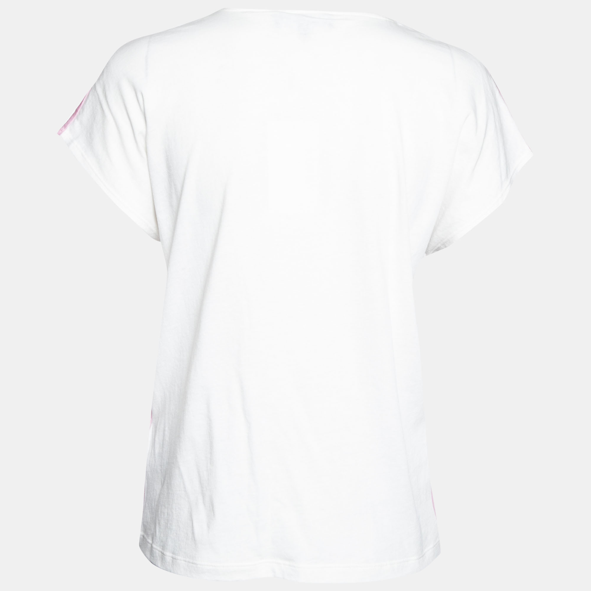 

Salvatore Ferragamo Multicolor Printed Sequined Embroidered T-Shirt, Pink