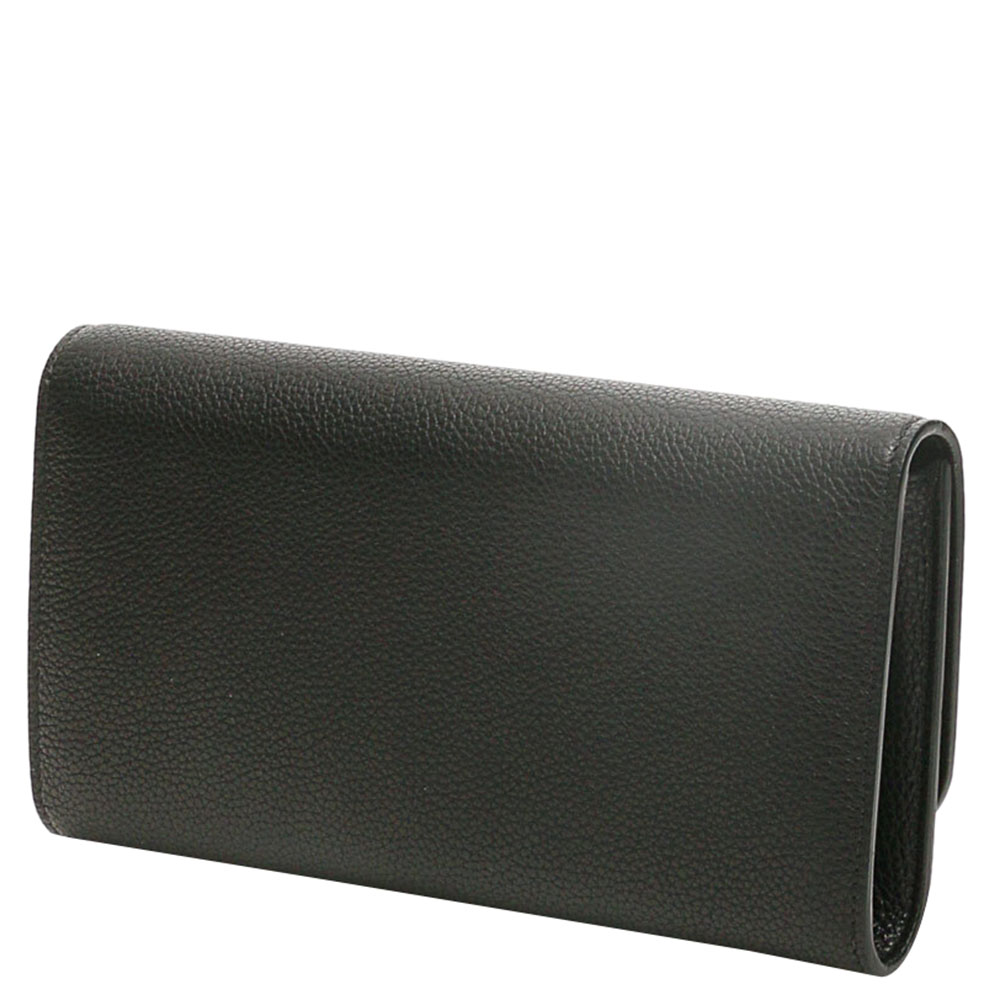 

Salvatore Ferragamo Black Leather Gancini Clutch