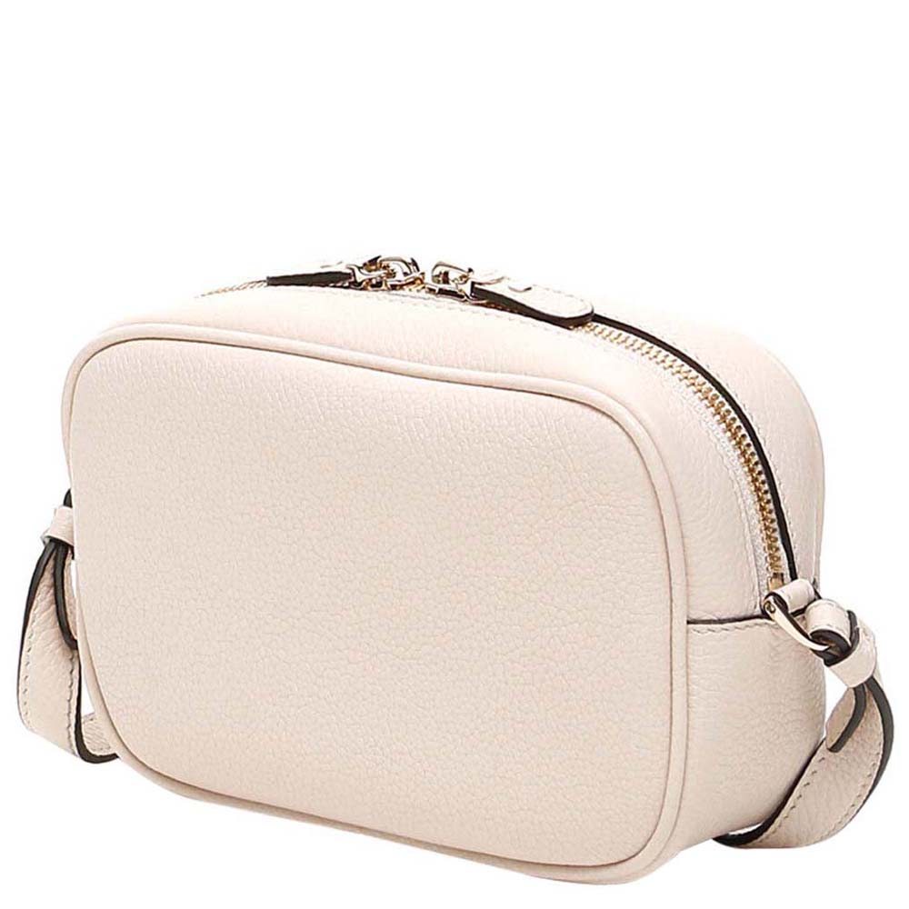 

Salvatore Ferragamo Cream Leather Gancini City Camera Bag