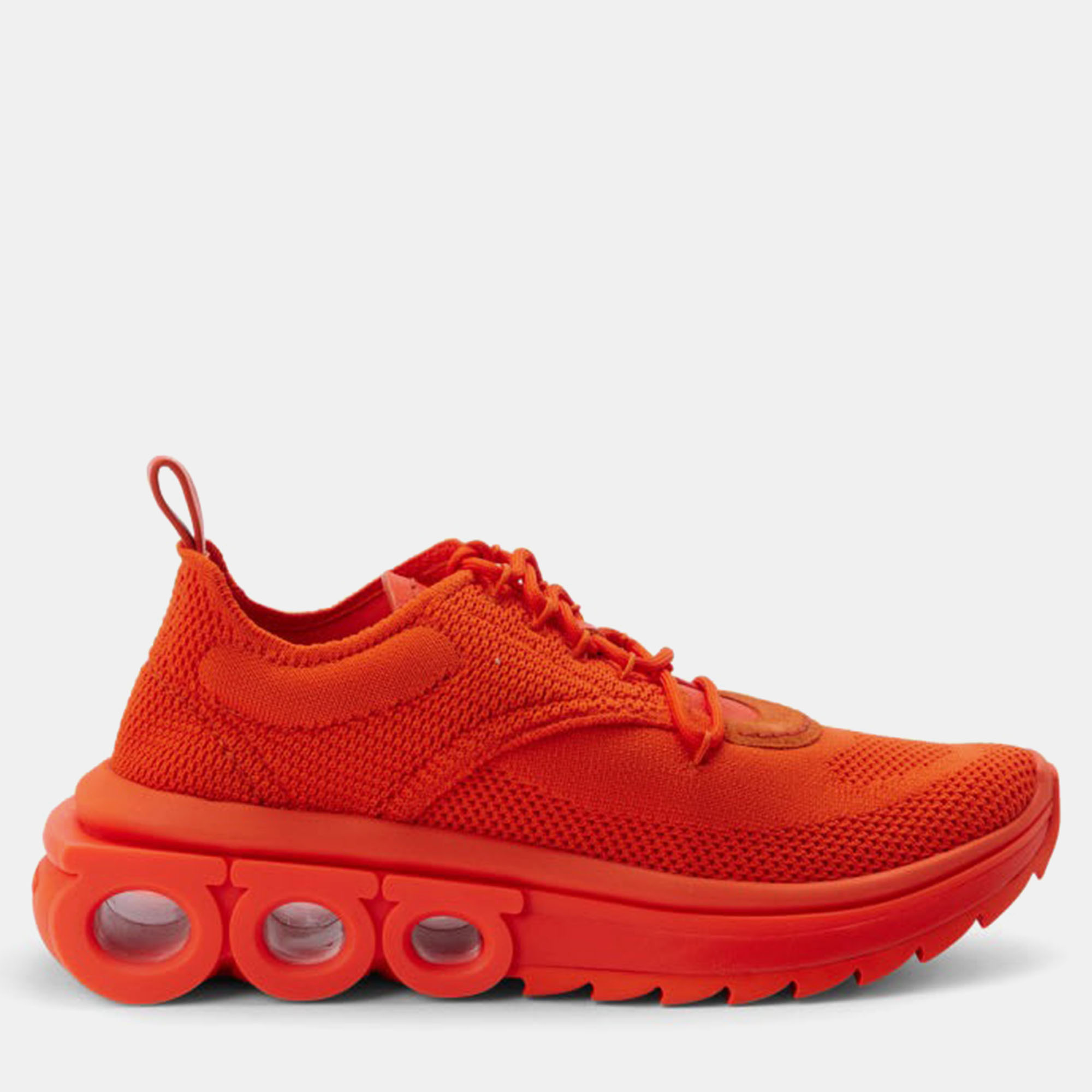 

Salvatore Ferragamo Orange Mesh Sneaker