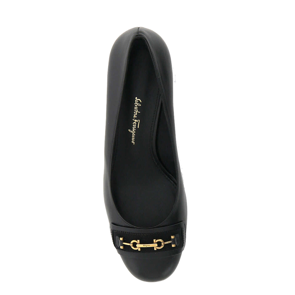 

Salvatore Ferragamo Black Leather Gancini Pumps Size EU  US 8.5