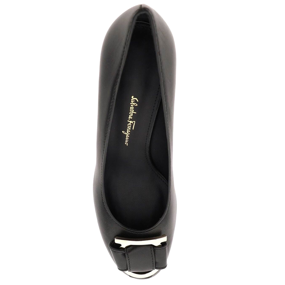 

Salvatore Ferragamo Black Leather Gancini Pumps Size EU  US 8.5