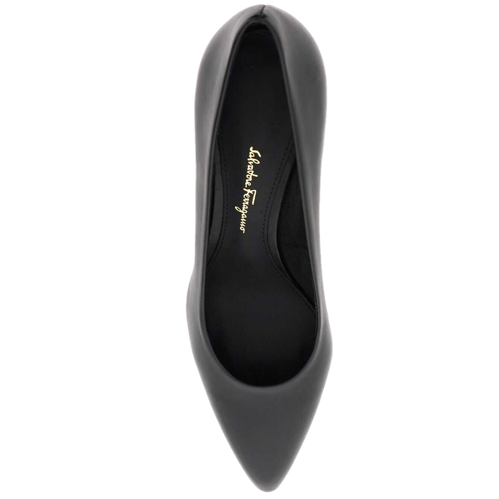 

Salvatore Ferragamo Black Leather Viva Pumps Size US 6.5 EU