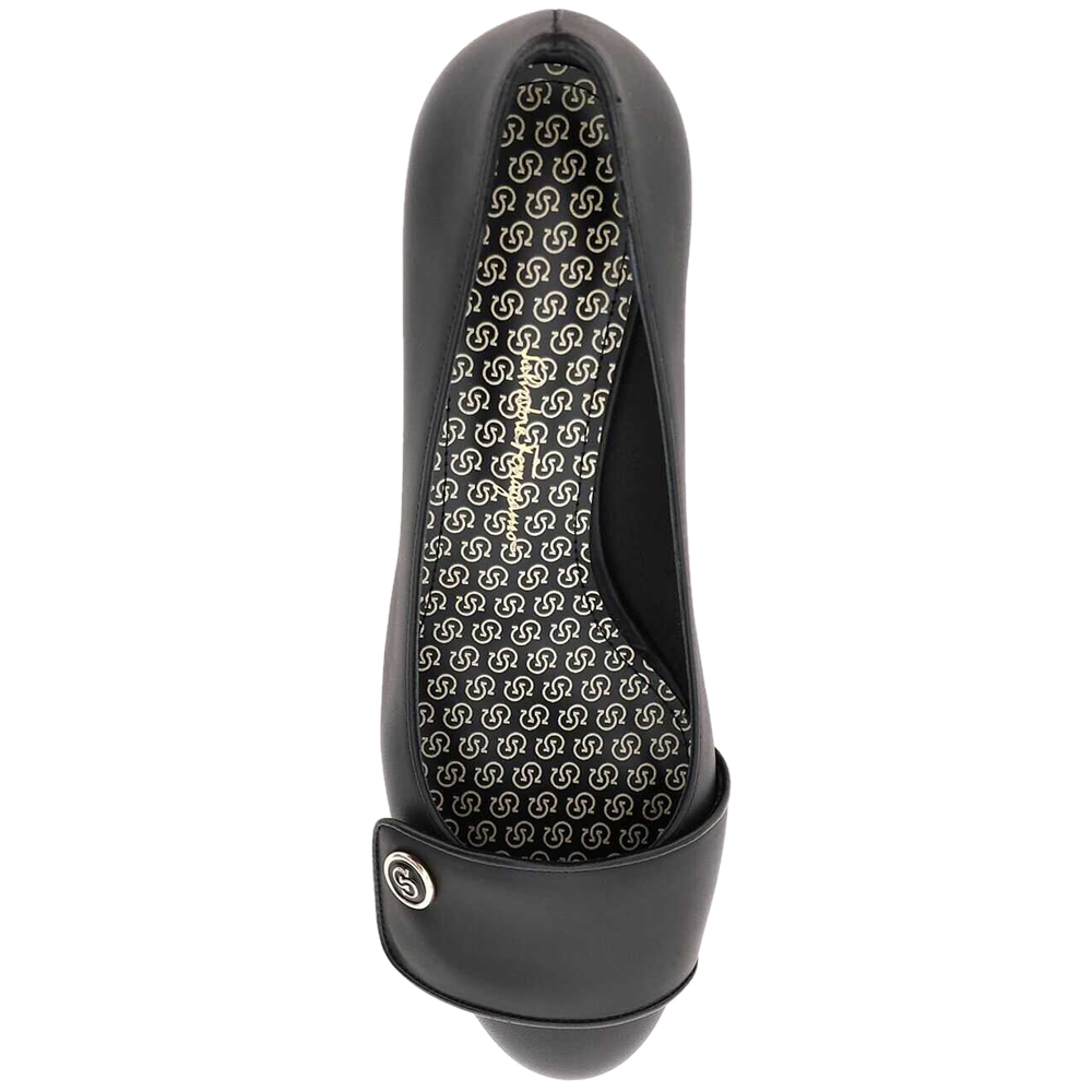 

Salvatore Ferragamo Black Leather Gancini Pumps Size US 6.5 EU