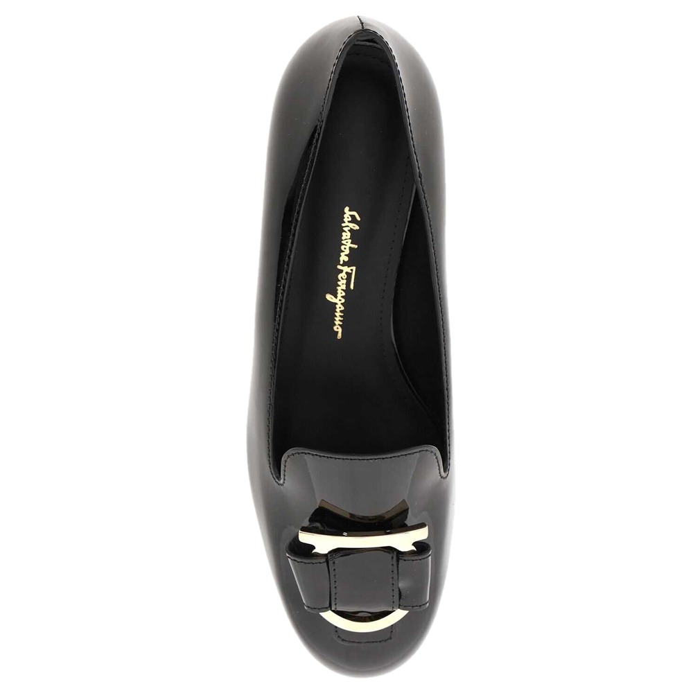 

Salvatore Ferragamo Black Patent Leather Loafers Size US 7.5 EU