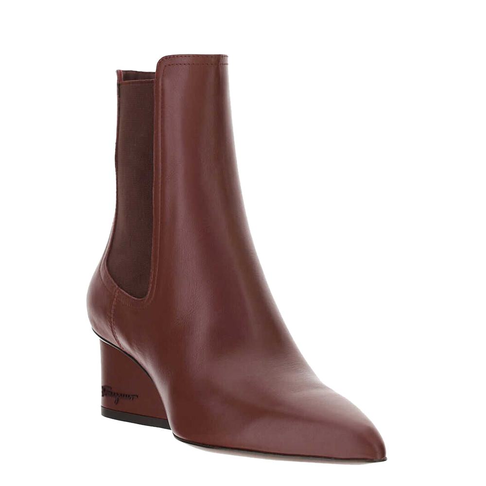 

Salvatore Ferragamo Brown Calf Leather Chelsea Boots Size EU