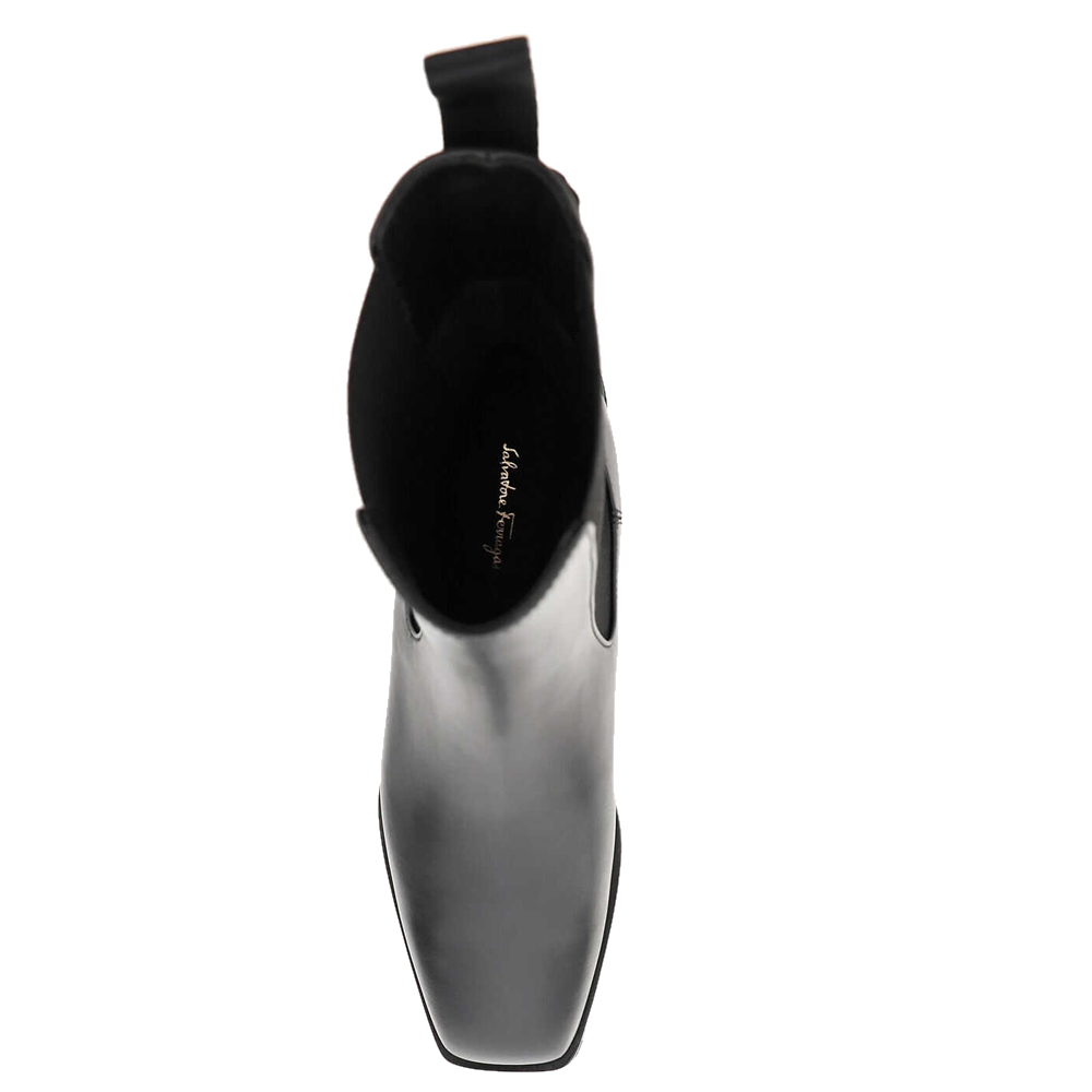 

Salvatore Ferragamo Black Calf Leather Chelsea Ankle Boots Size EU
