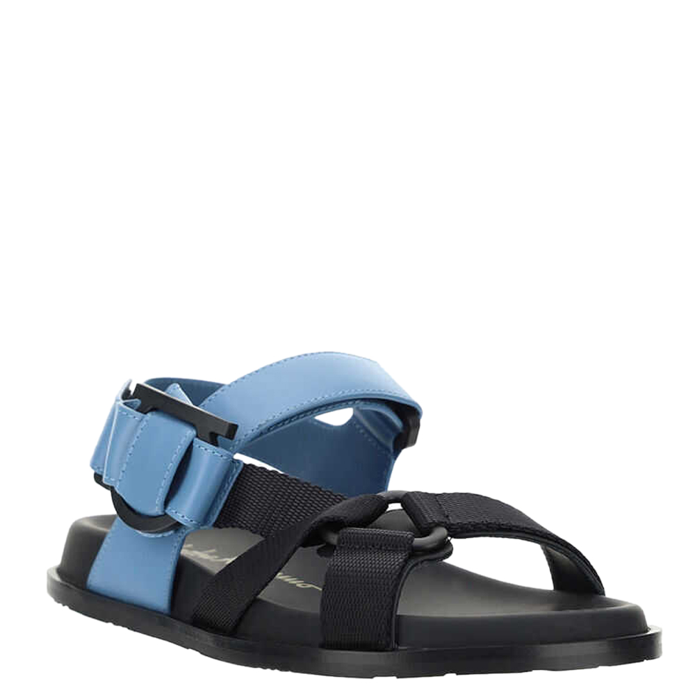 

Salvatore Ferragamo Blue/Black Aja Sport Sandals Size US 8 IT