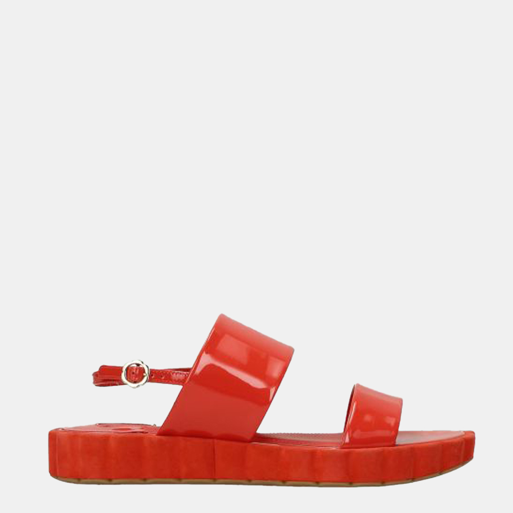 

Salvatore Ferragamo Red Patent Leather Luisa Sandals Size US 8.5 EU