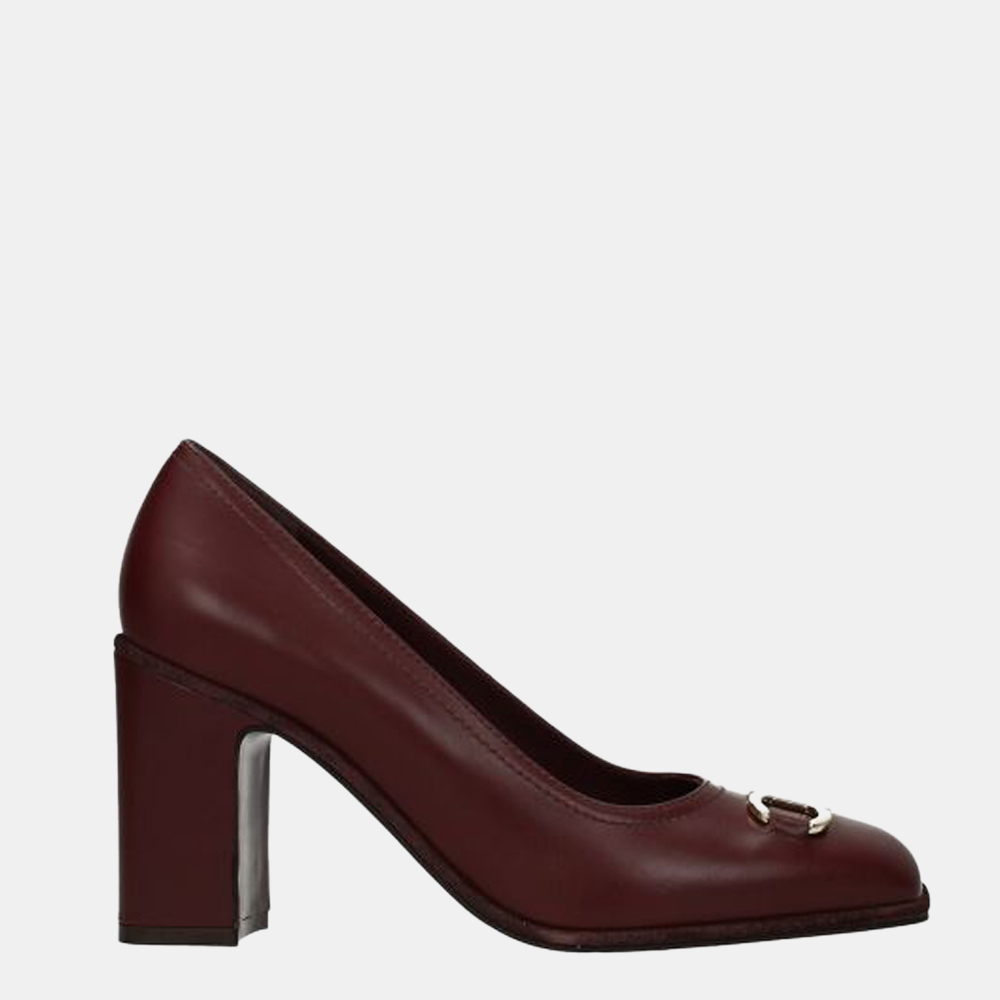 

Salvatore Ferragamo Brown Leather Pumps Size US 7 EU