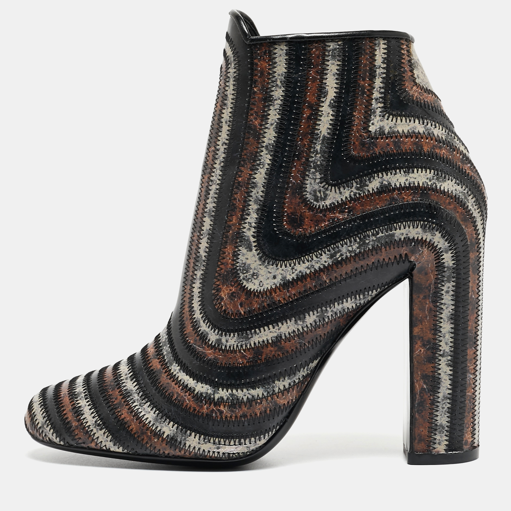 

Salvatore Ferragamo Multicolor Leather Ankle Boots Size