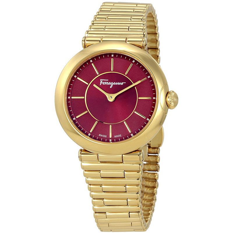 Salvatore Ferragamo Red Gold Ion-Plated Stainless Steel FIN060015 Women's Wristwatch 36MM
