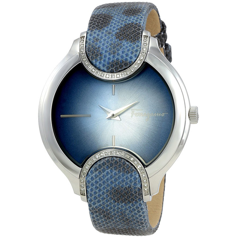Pre Owned Salvatore Ferragamo Blue Stainless Steel FIZ040015 Women's Wristwatch 38MM