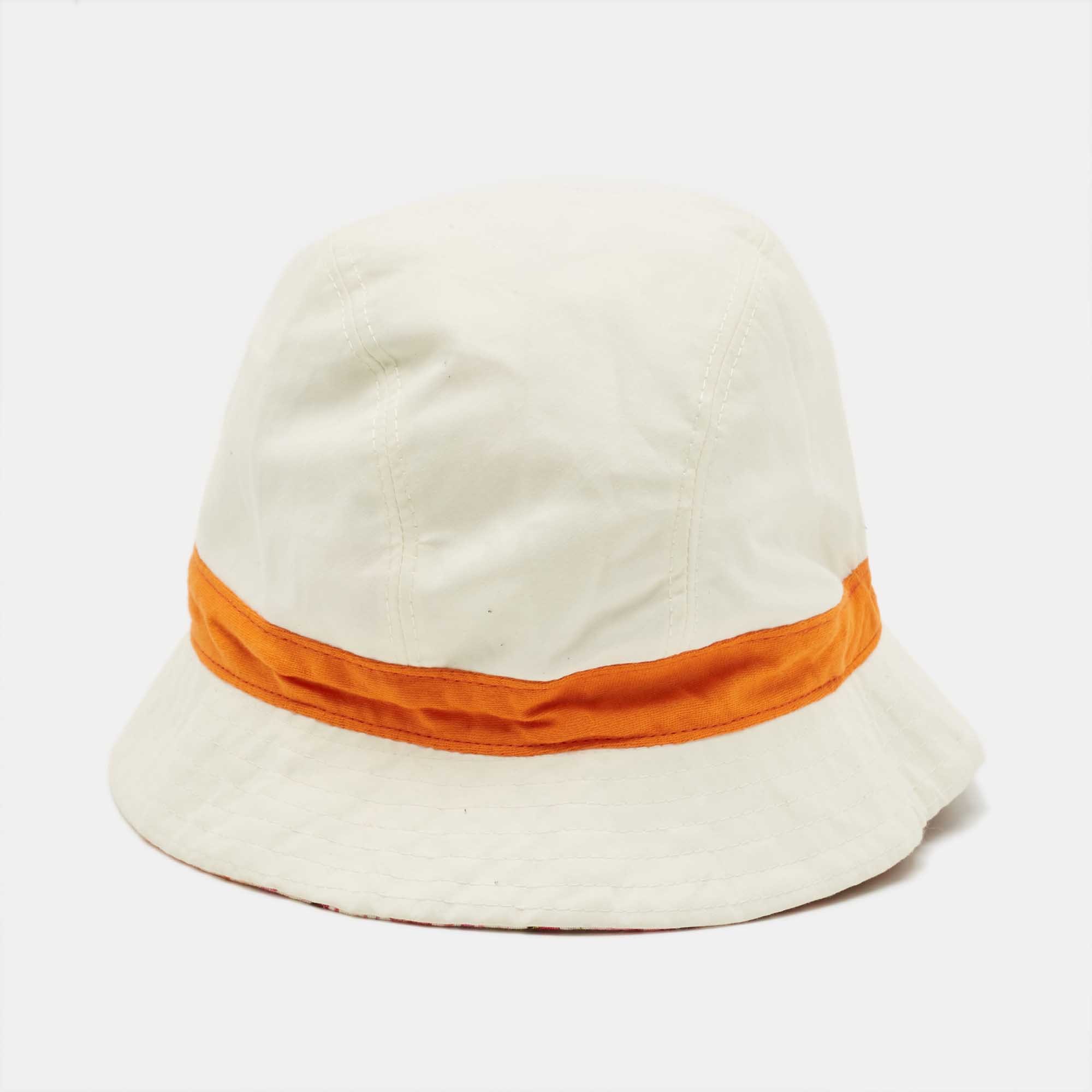 

Salvatore Ferragamo Multicolor Floral Print Cotton Bucket Hat Size