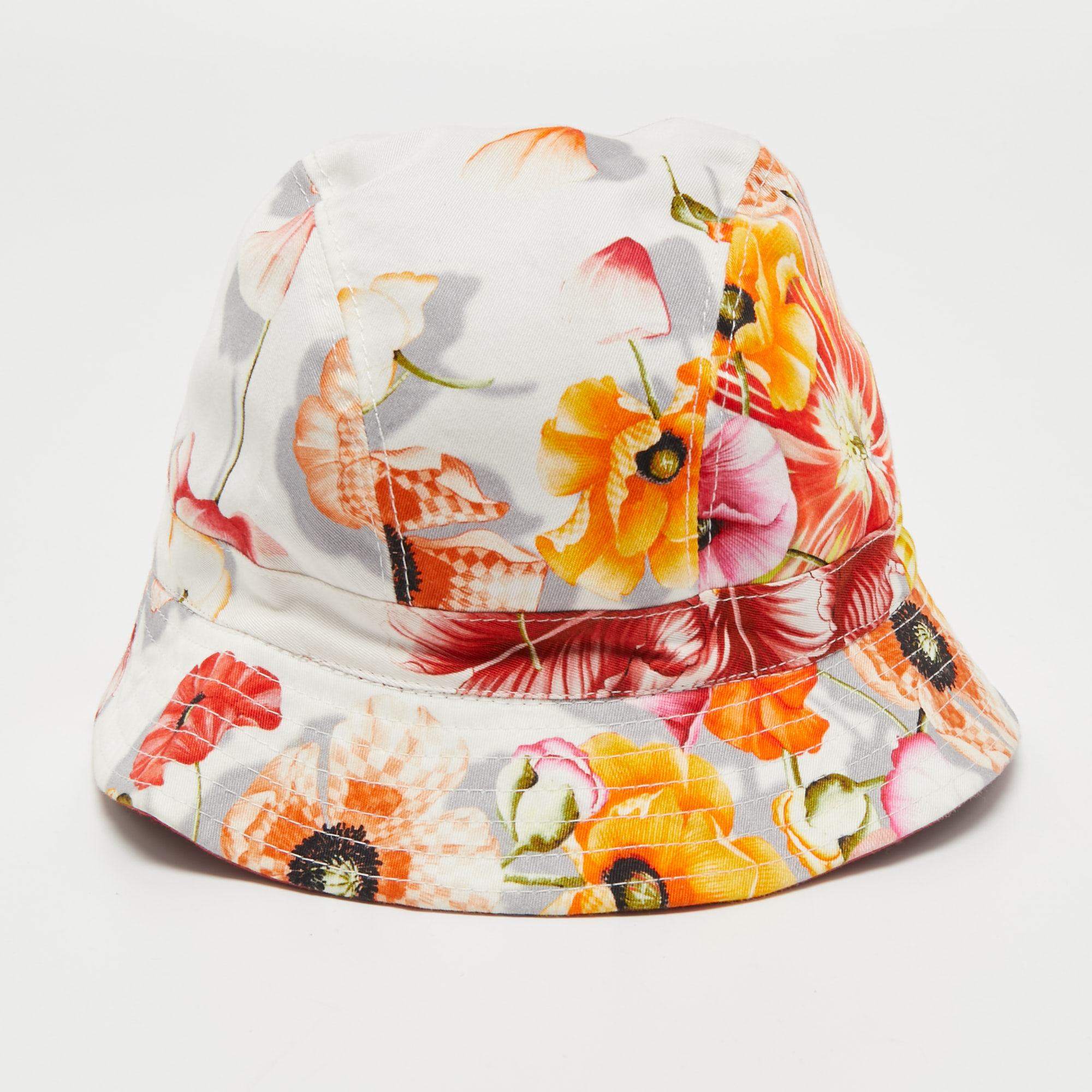 

Salvatore Ferragamo Multicolor Floral Printed Cotton Bucket Hat Size