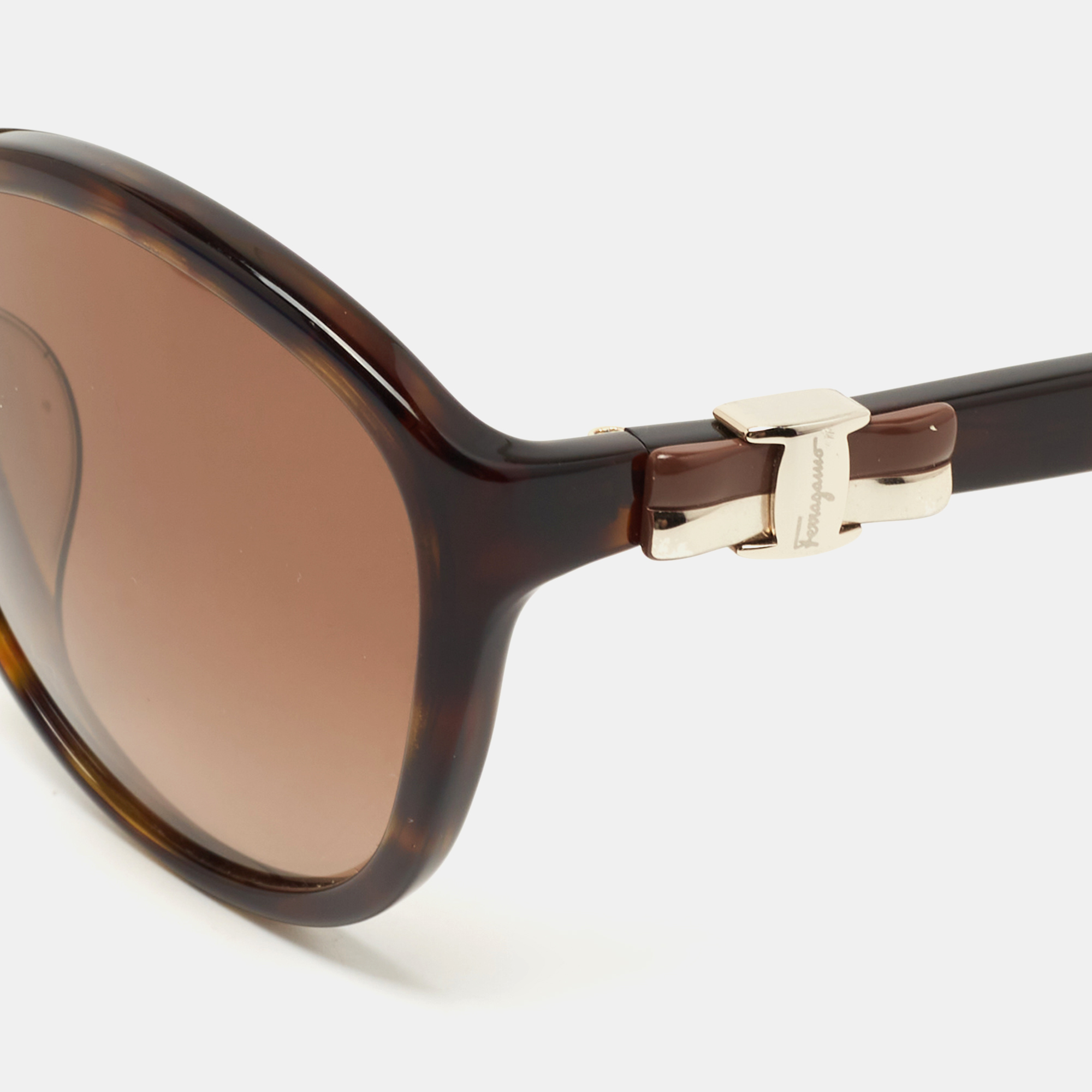 

Salvatore Ferragamo Dark Brown SF645S Oval Sunglasses