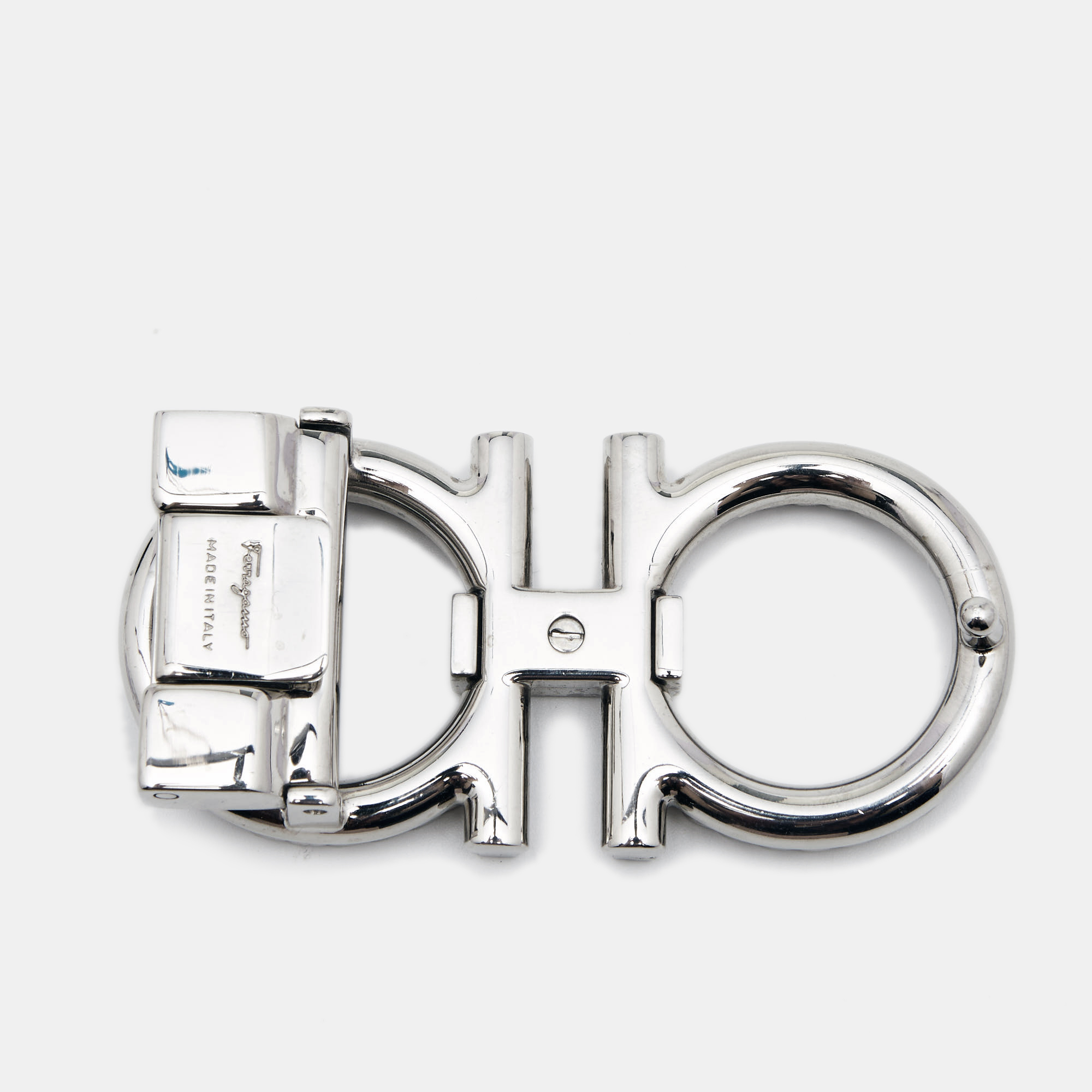 

Salvatore Ferragamo Silver Gancini Chain Belt Buckle