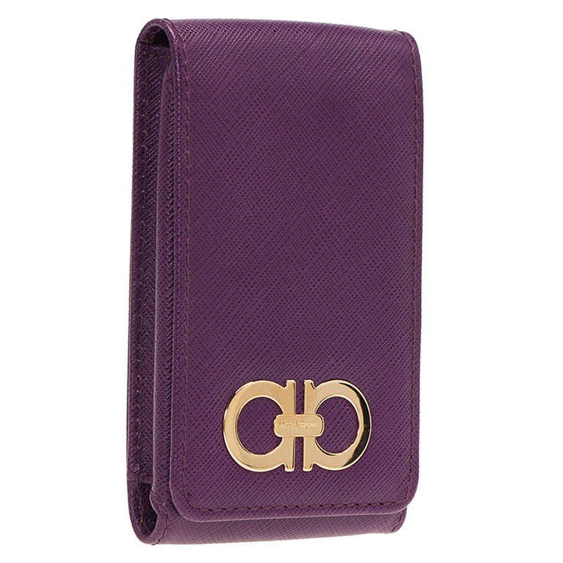 

Salvatore Ferragamo Purple Leather iphone 4 Case