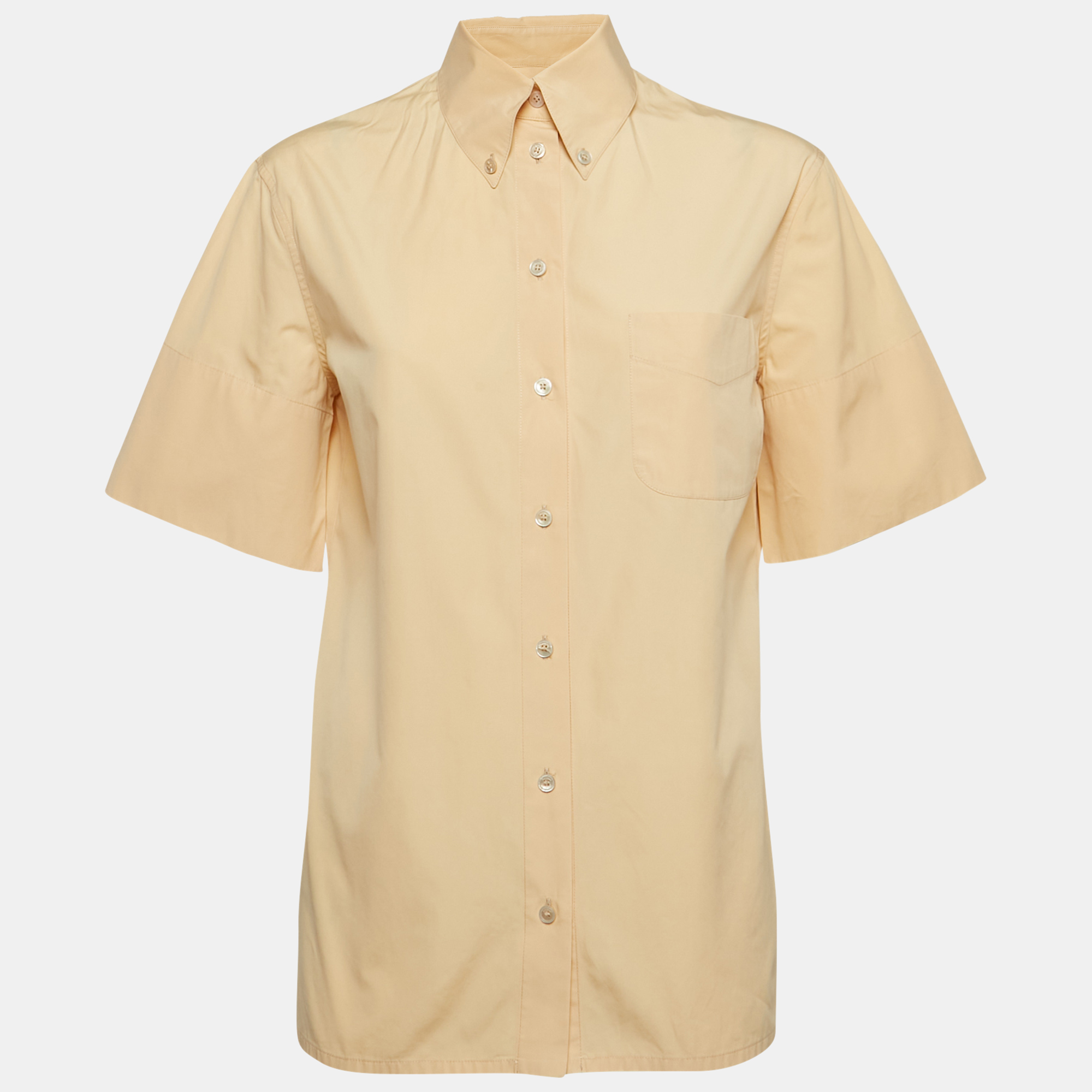 

Salvatore Ferragamo Orange Cotton Short Sleeve Shirt L