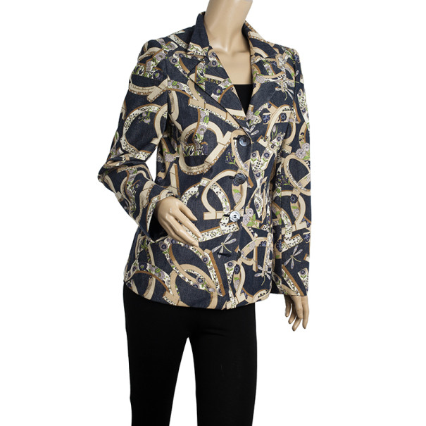 

Salvatore Ferragamo Printed Jacket, Beige