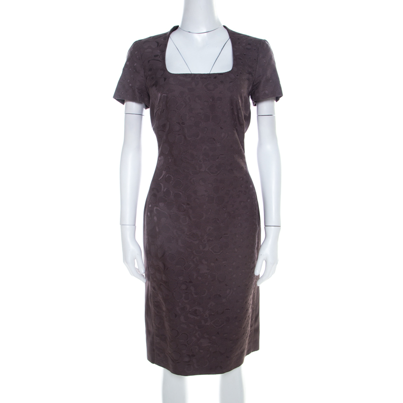 

Salvatore Ferragamo Brown Wool and Silk Blend Dress and Blazer Set