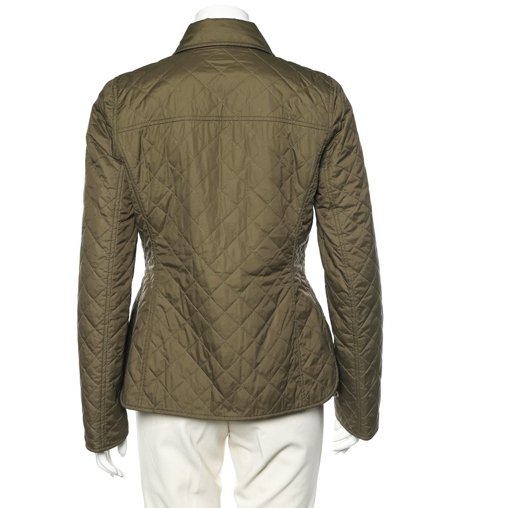 

Salvatore Ferragamo Military Green Nylon & Printed Silk Quilted Reversible Jacket