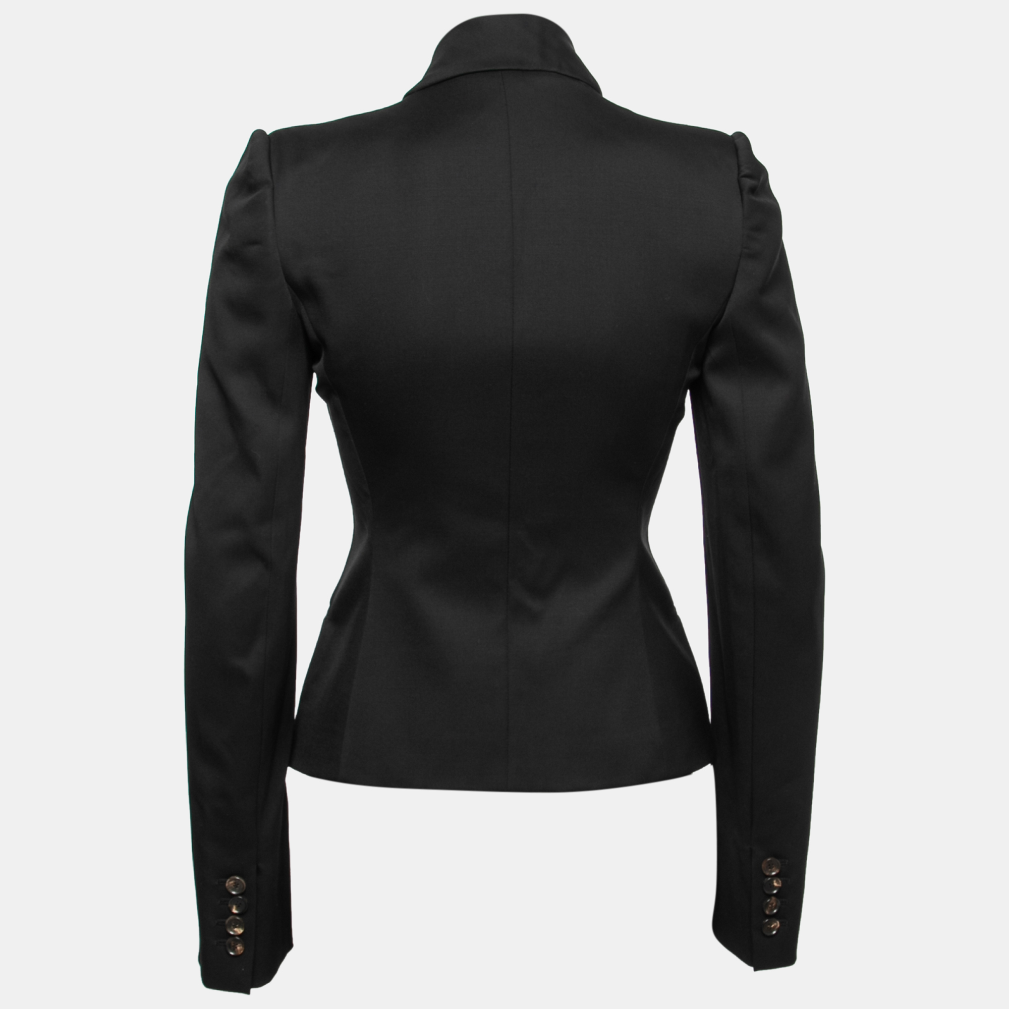 

Salvatore Ferragamo Black Wool Tailored Single Breasted Blazer