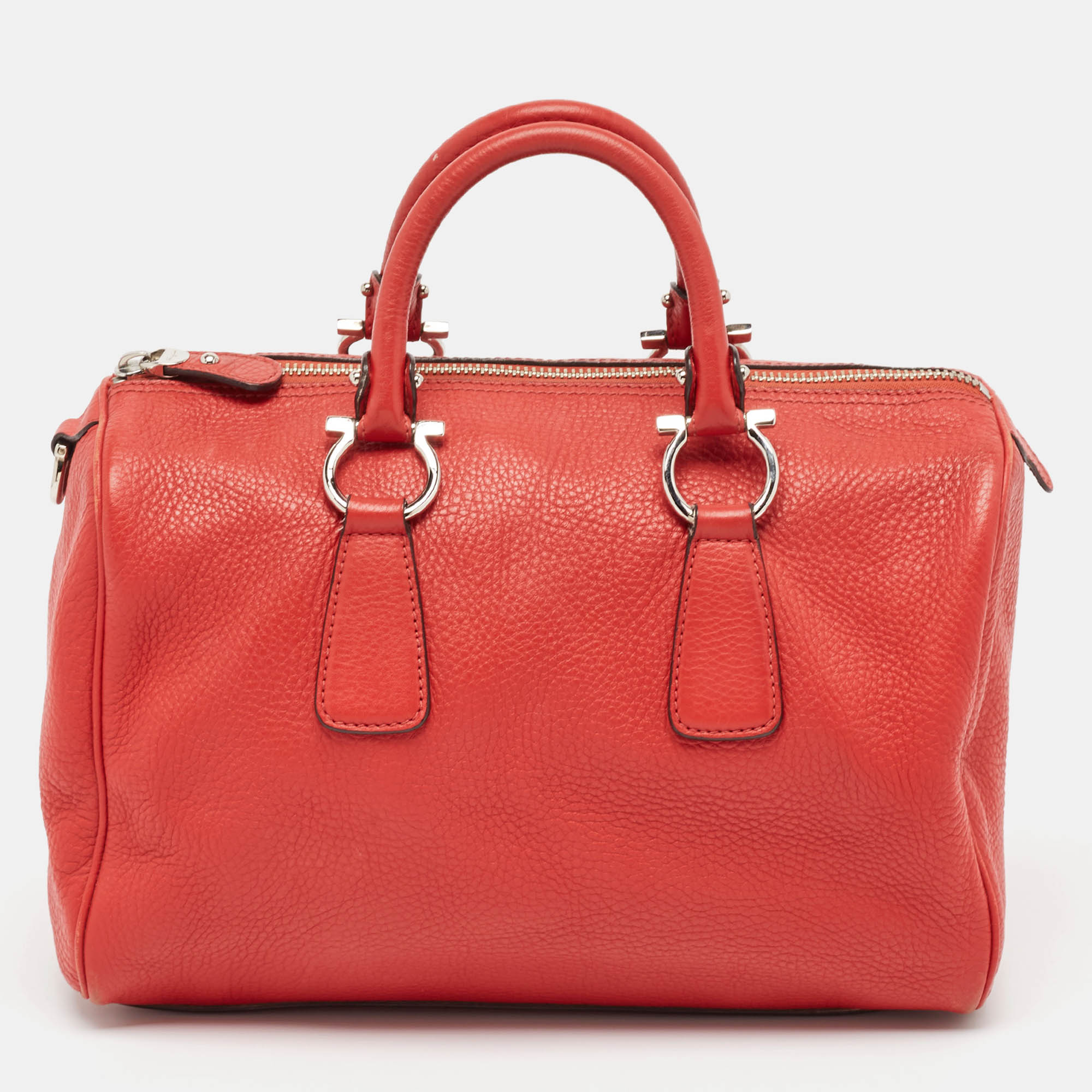 

Salvatore Ferragamo Red Leather Isabel Boston Bag