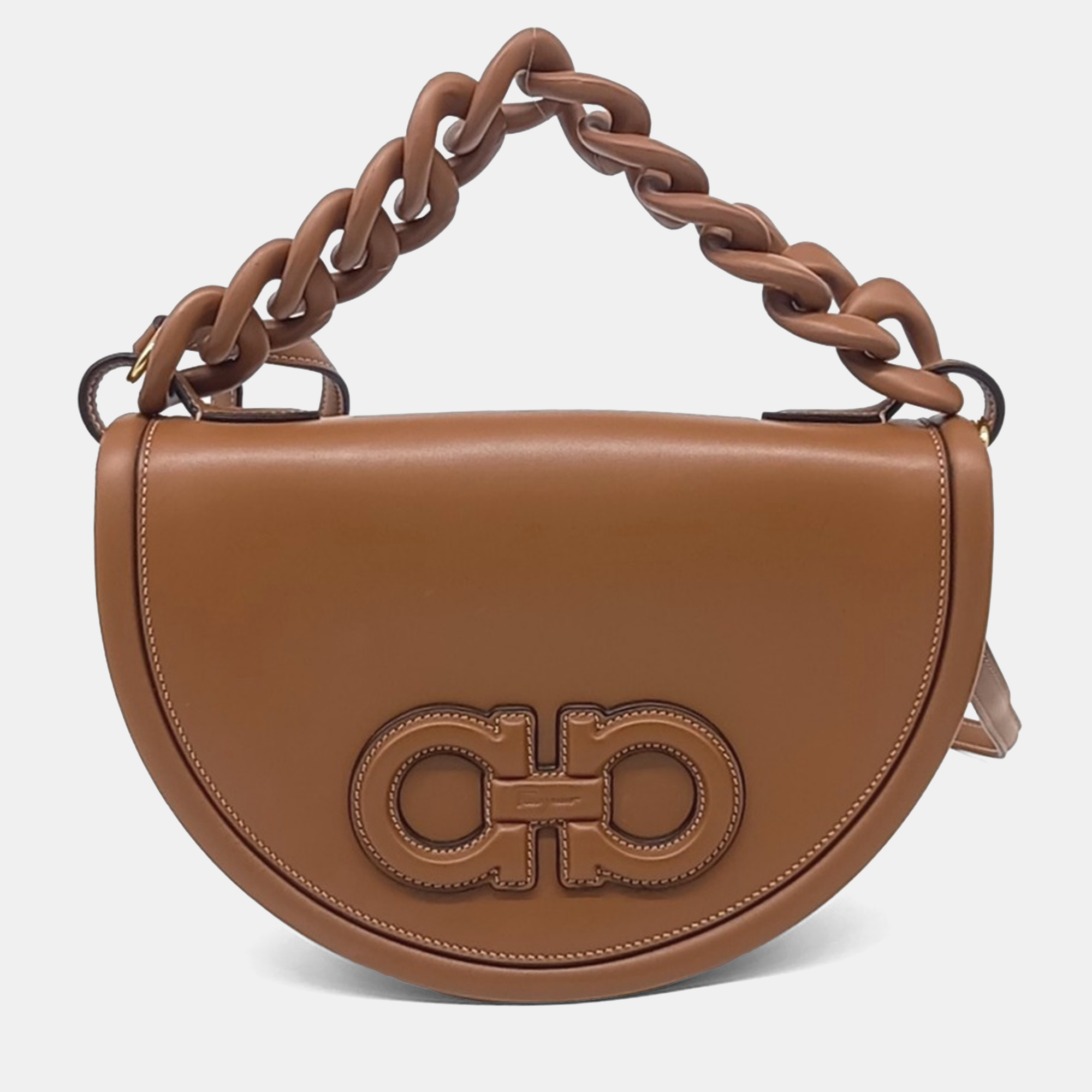 

Salvatore Ferragamo Brown Leather Aura Bag