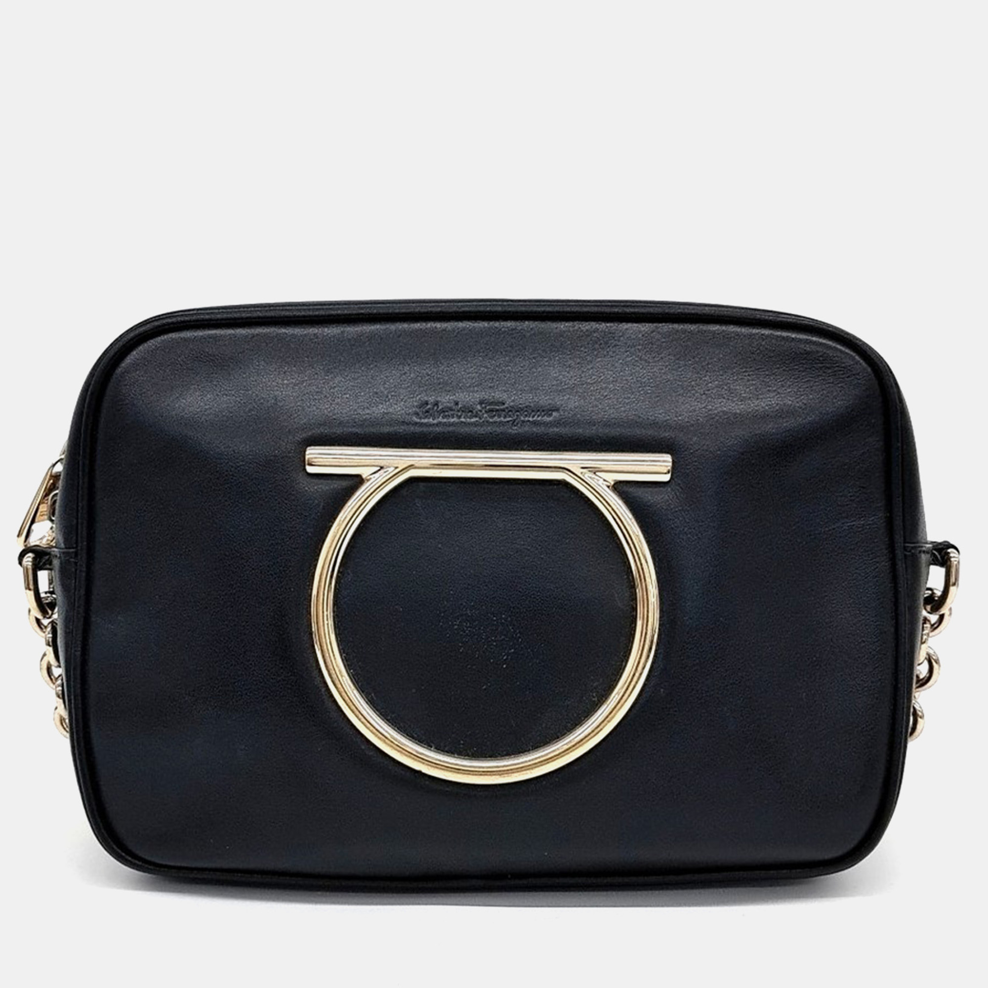 

Ferragamo Gancini Crossbody Bag, Black