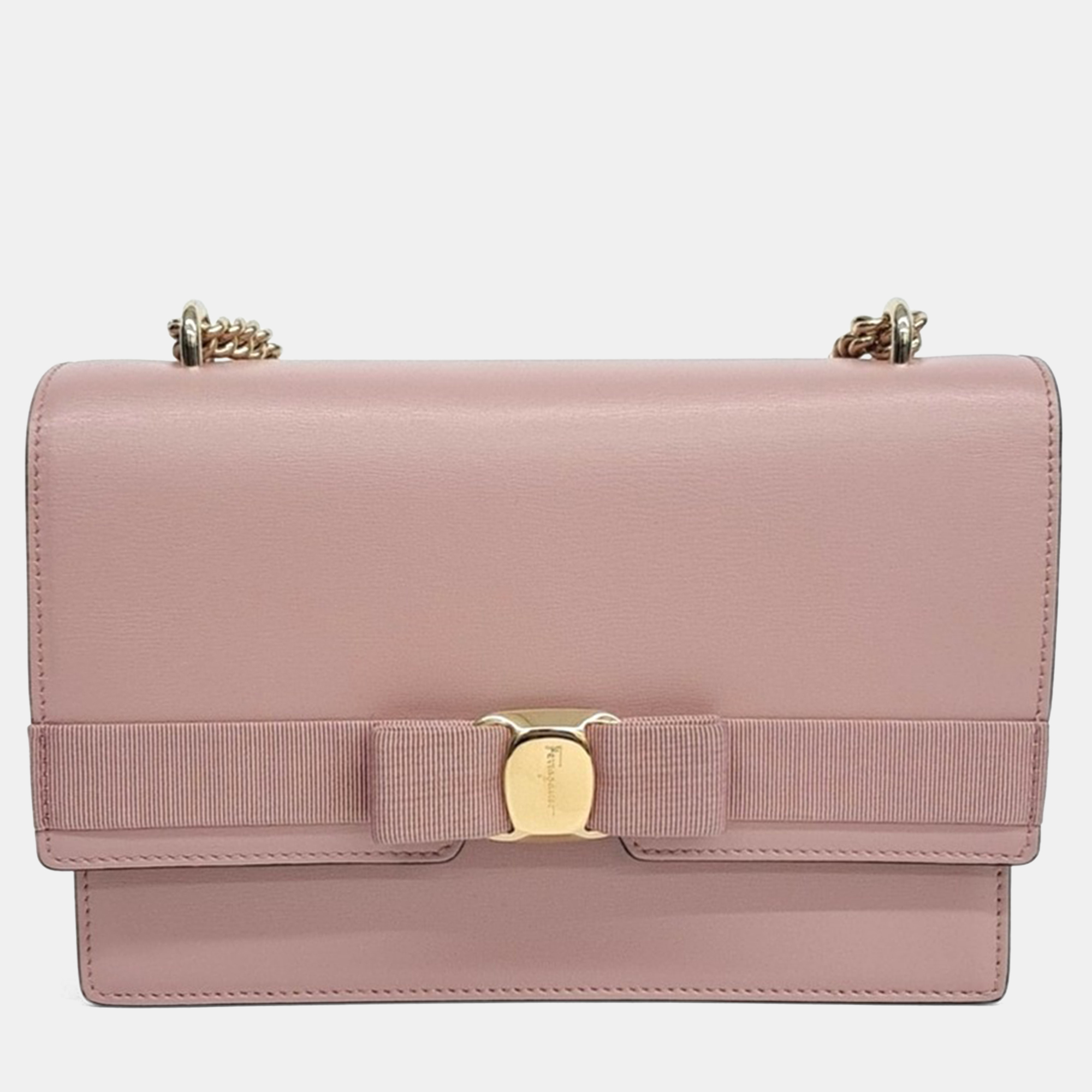 

Salvatore Ferragamo Pink Leather Vara shoulder bag