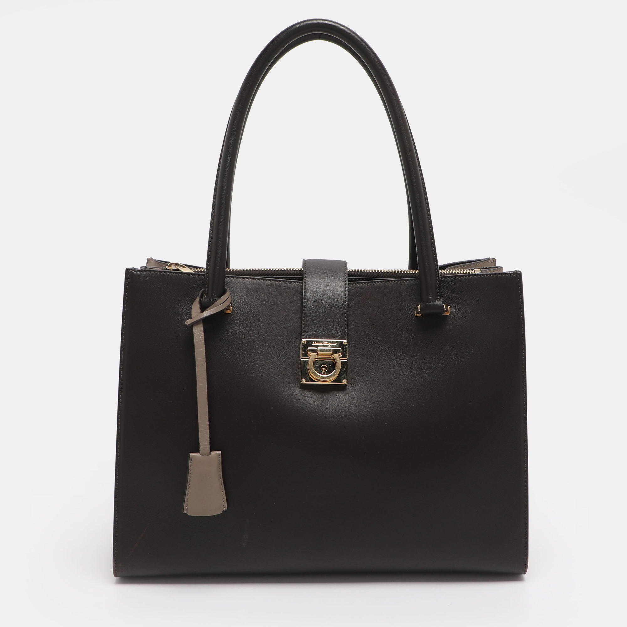 Pre-owned Ferragamo Marlene Brown Leather Tote
