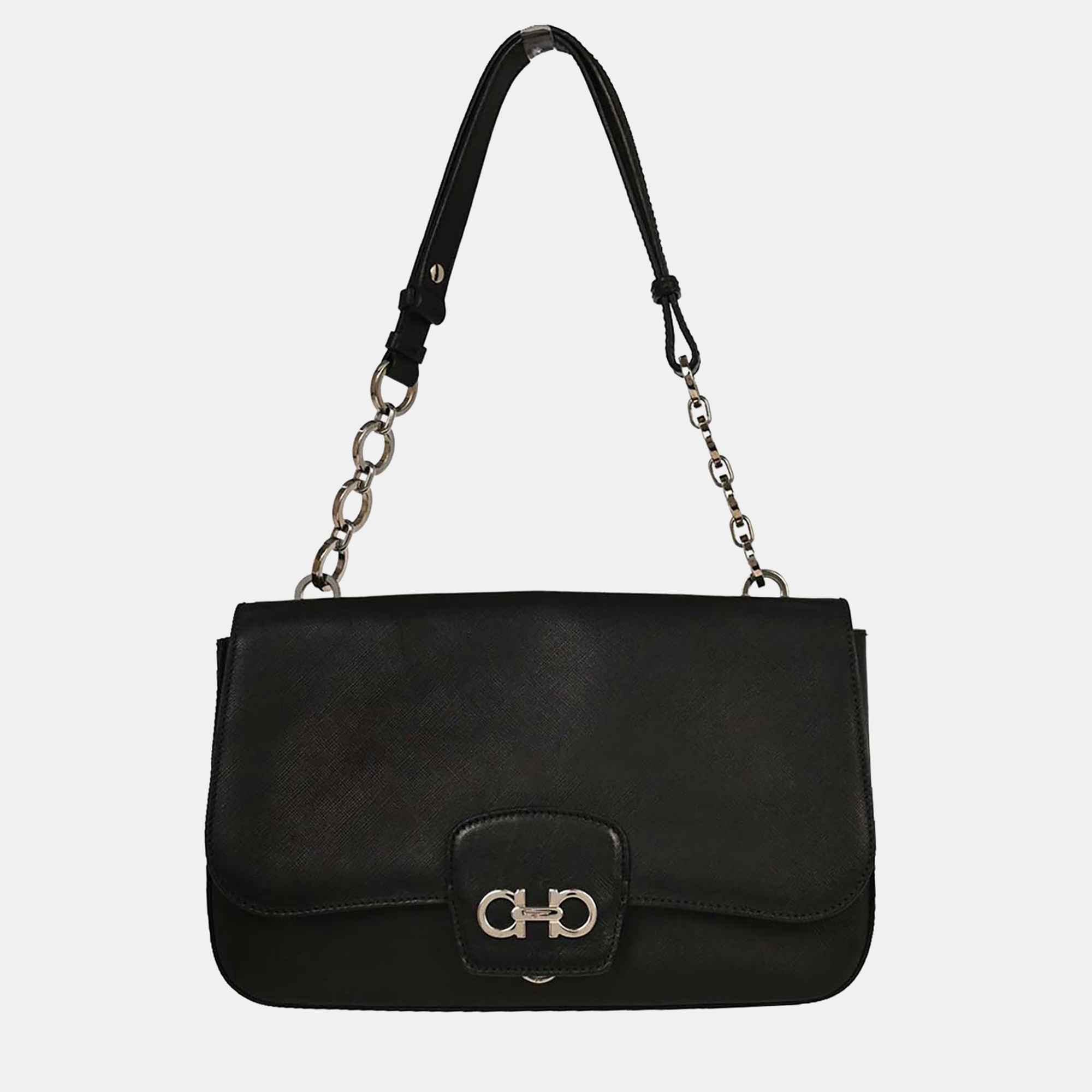 

Salvatore Ferragamo Black Gancini Shoulder Bag