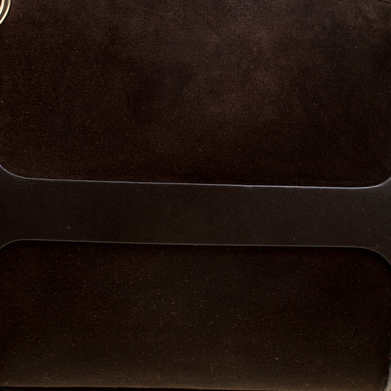 Pre-owned Salvatore Ferragamo Brown Suede And Leather Satchel