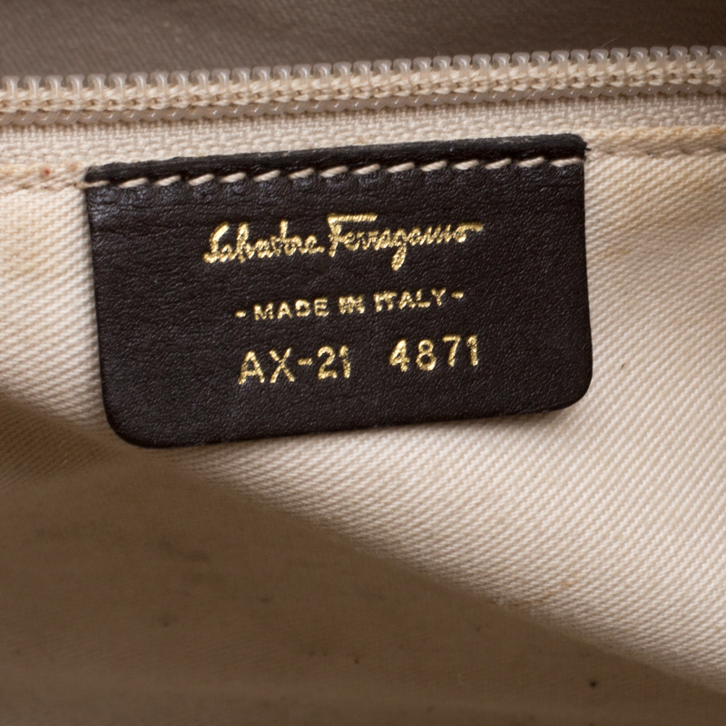 Pre-owned Salvatore Ferragamo Brown Suede And Leather Satchel