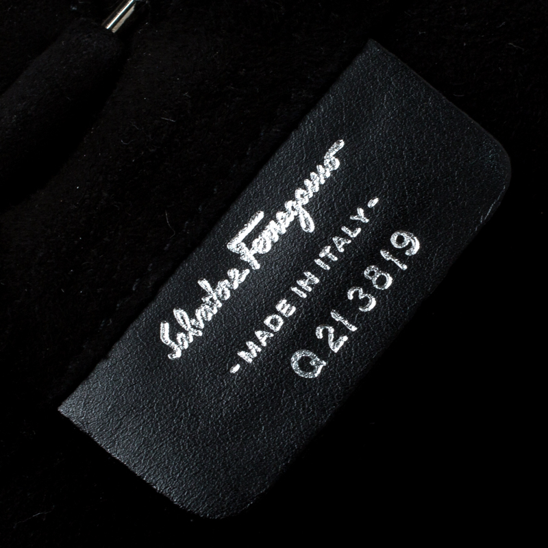 Pre-owned Salvatore Ferragamo Black Suede Chain Shoulder Bag