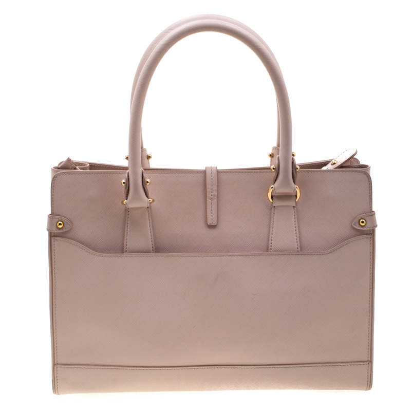 Pre-owned Ferragamo Blush Pink Leather Small Briana Tote