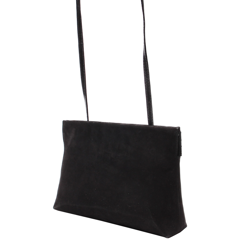 

Salvatore Ferragamo Black Nubuck Leather Shoulder Bag