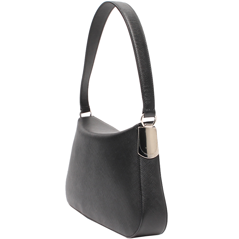 

Salvatore Ferragamo Black Saffiano Leather Shoulder Bag