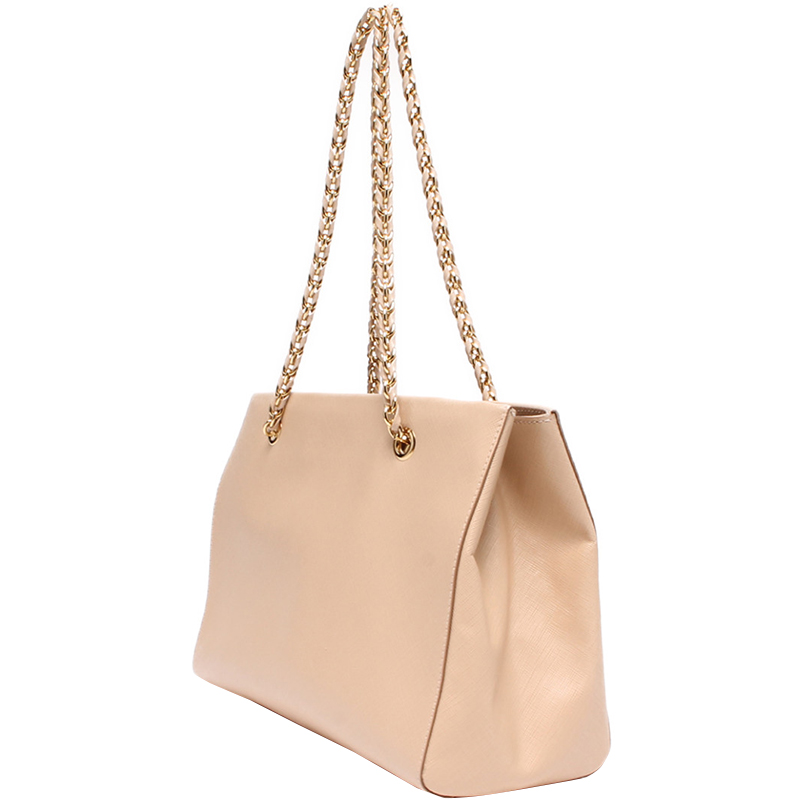 

Salvatore Ferragamo Beige Leather Vara Bow Tote Bag