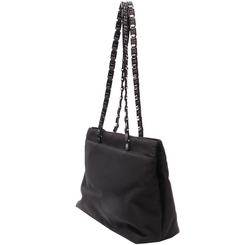 

Salvatore Ferragamo Black Canvas Shoulder Bag