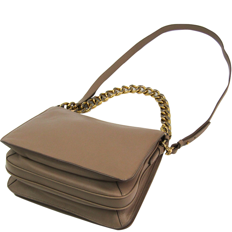 

Salvatore Ferragamo Beige Leather Shoulder Bag