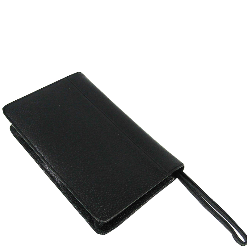 

Salvatore Ferragamo Black Leather Clutch Bag