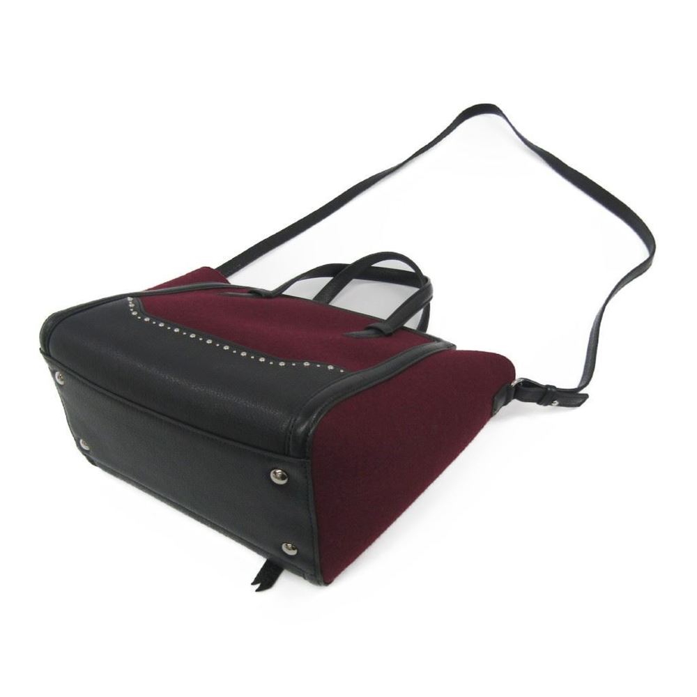 

Salvatore Ferragamo Black/Bordeaux Wool And Leather Gancini Tote