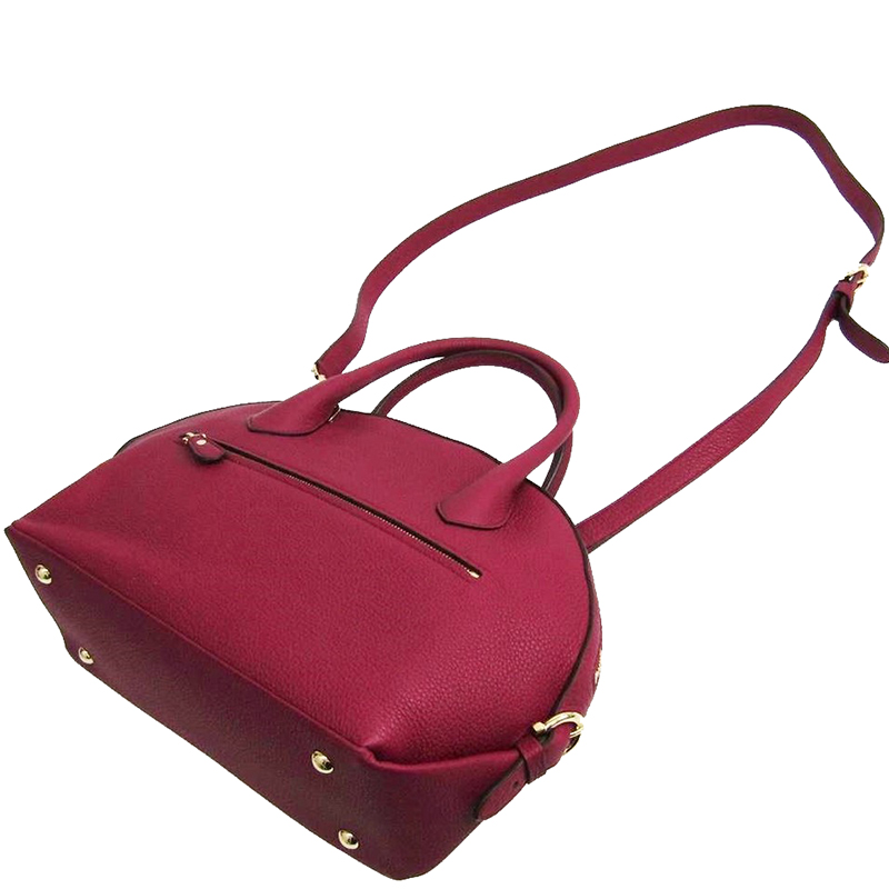 

Salvatore Ferragamo Pink Leather Mini Fiamma Satchel